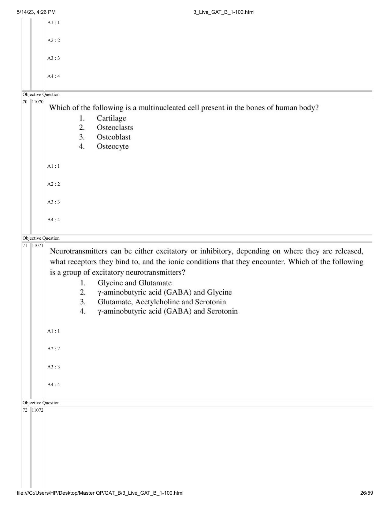 GAT B 2023 Question Paper - Page 26