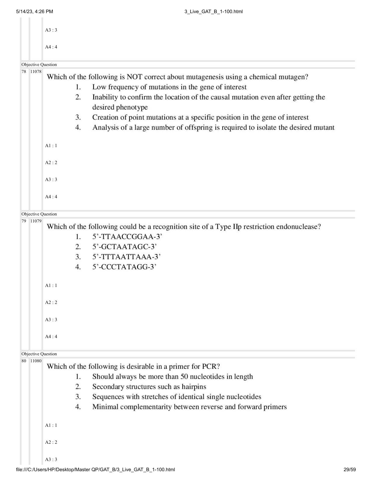 GAT B 2023 Question Paper - Page 29