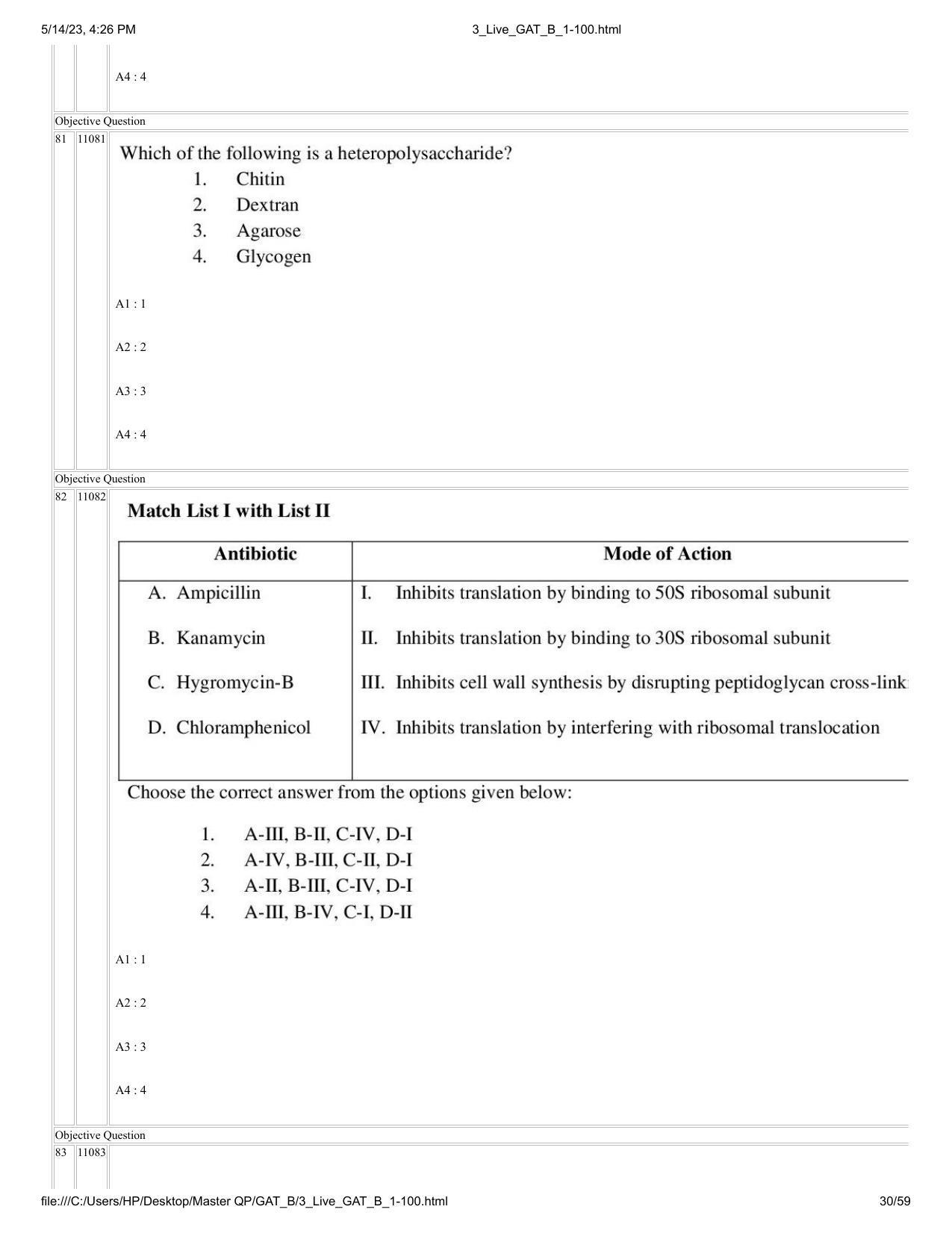 GAT B 2023 Question Paper - Page 30