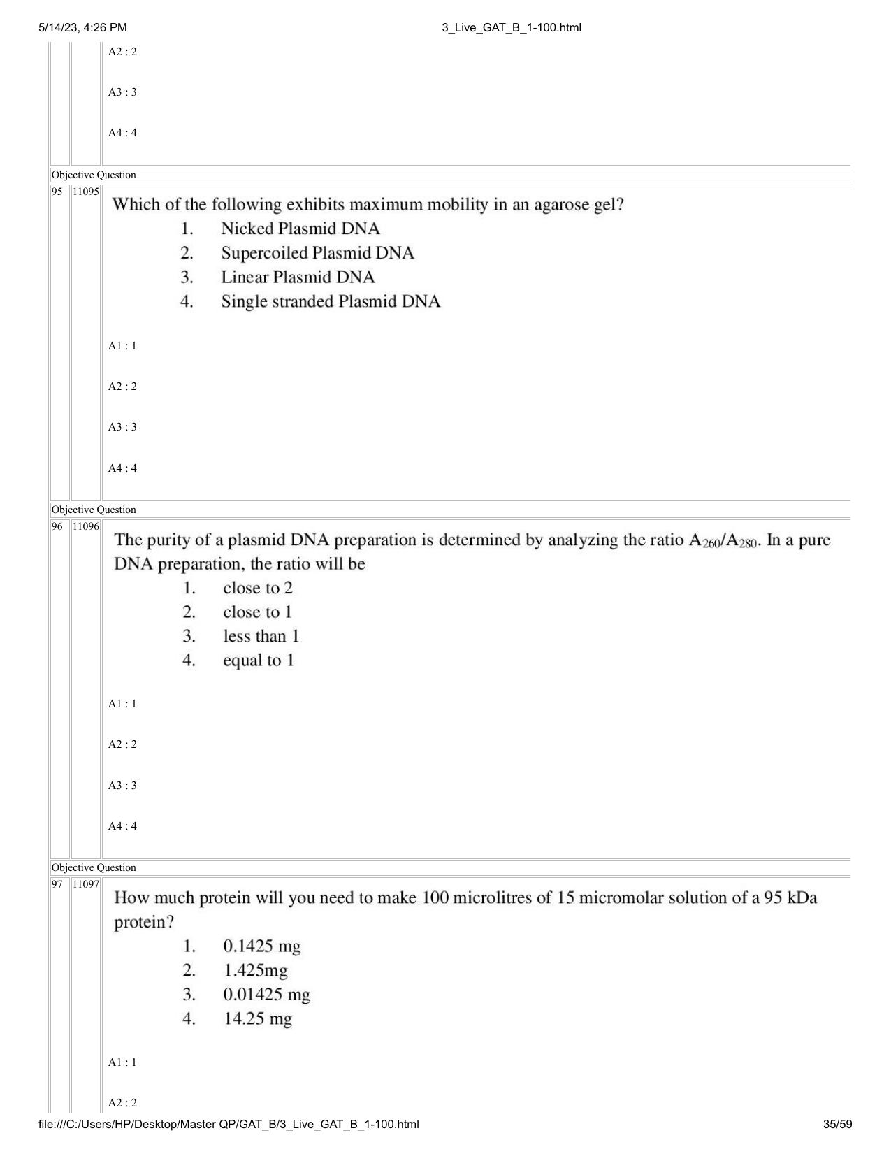 GAT B 2023 Question Paper - Page 35