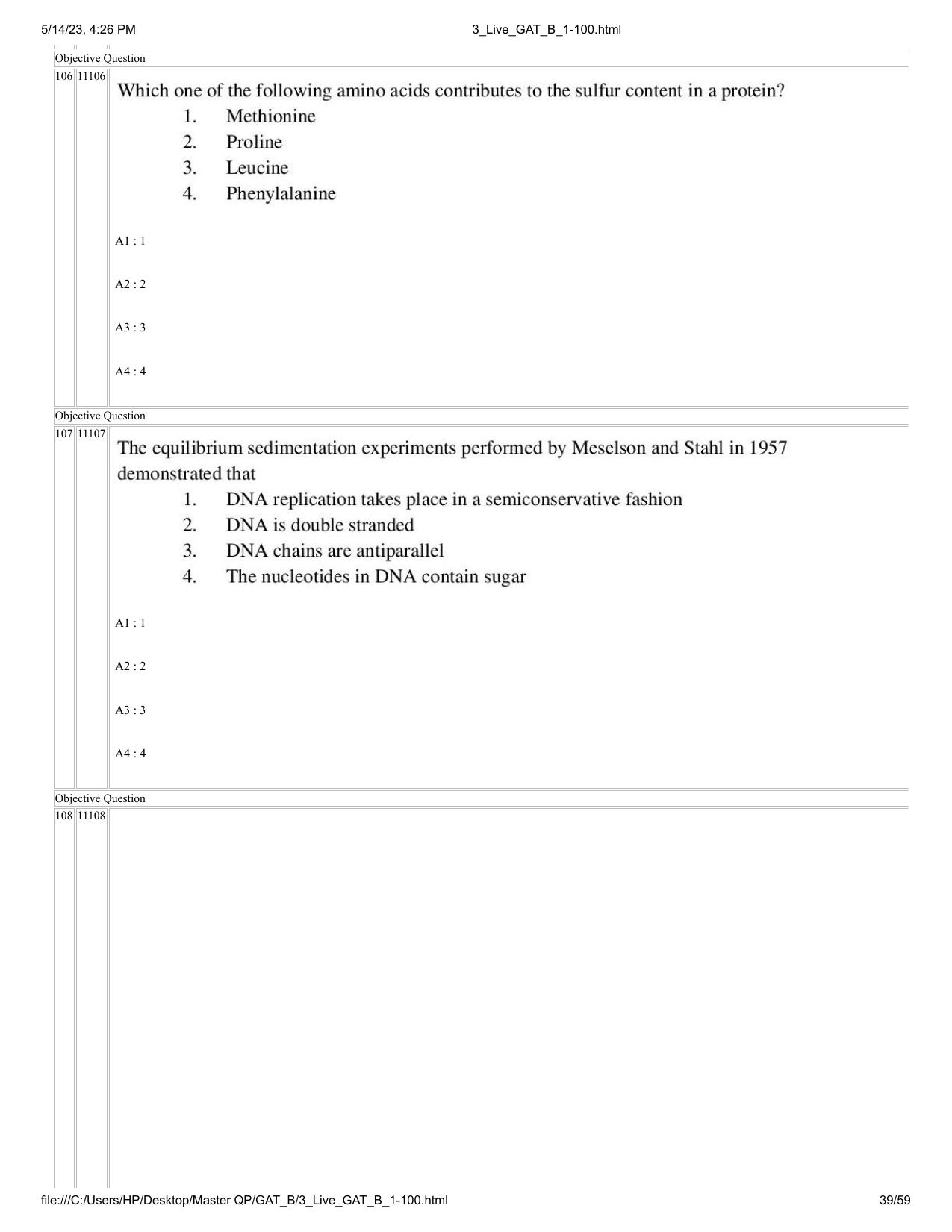 GAT B 2023 Question Paper - Page 39