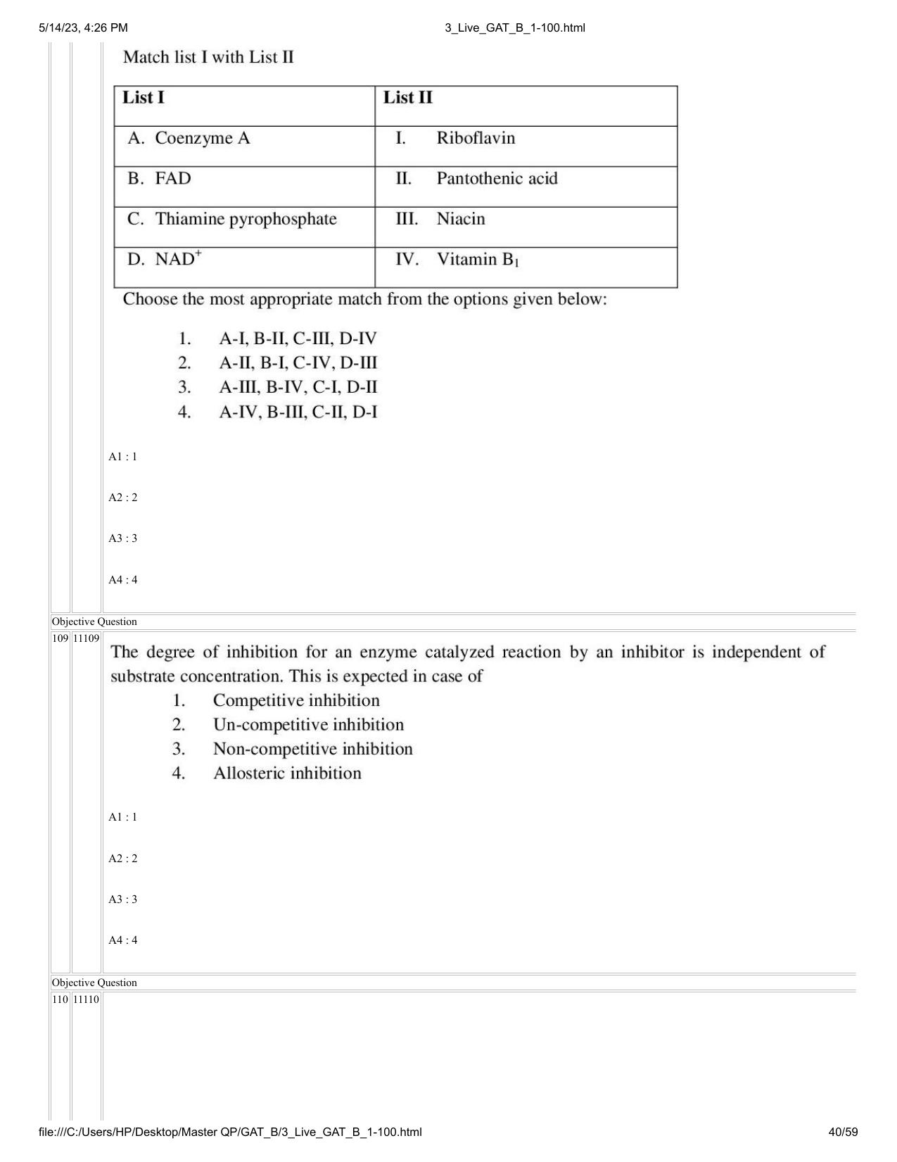 GAT B 2023 Question Paper - Page 40