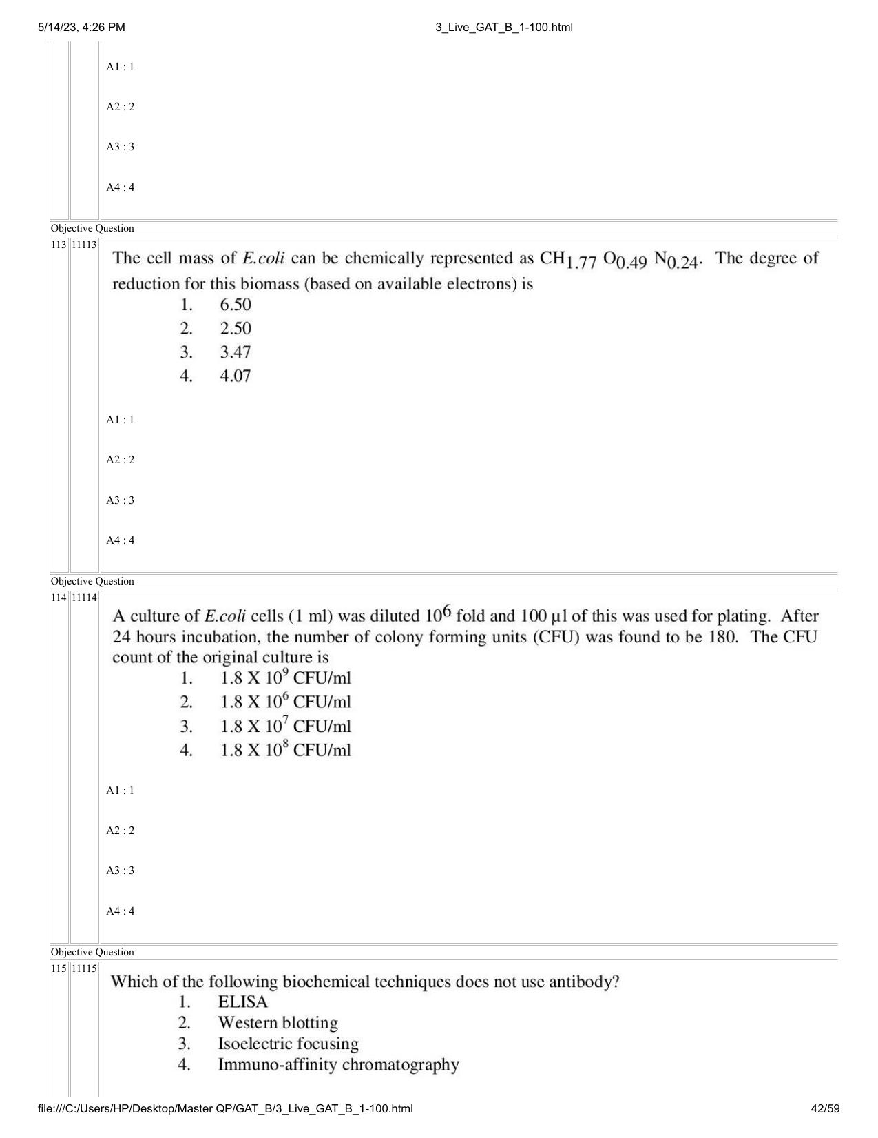GAT B 2023 Question Paper - Page 42