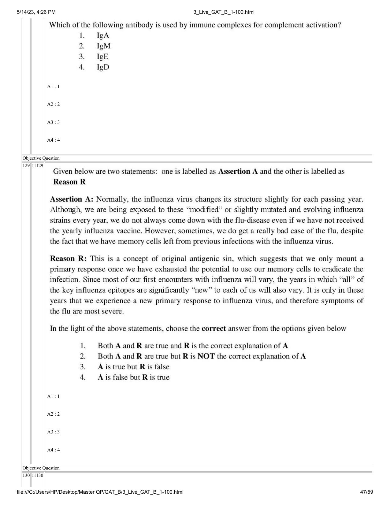 GAT B 2023 Question Paper - Page 47