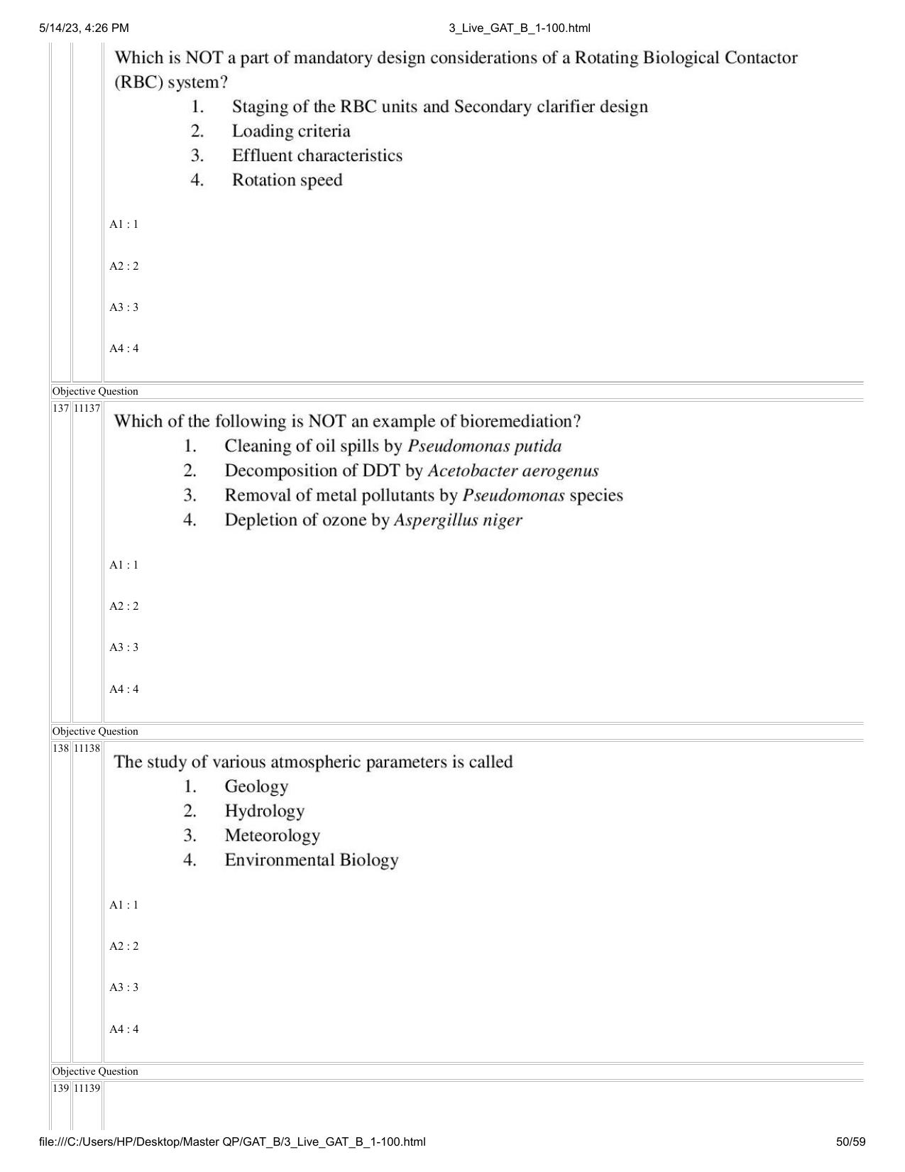 GAT B 2023 Question Paper - Page 50