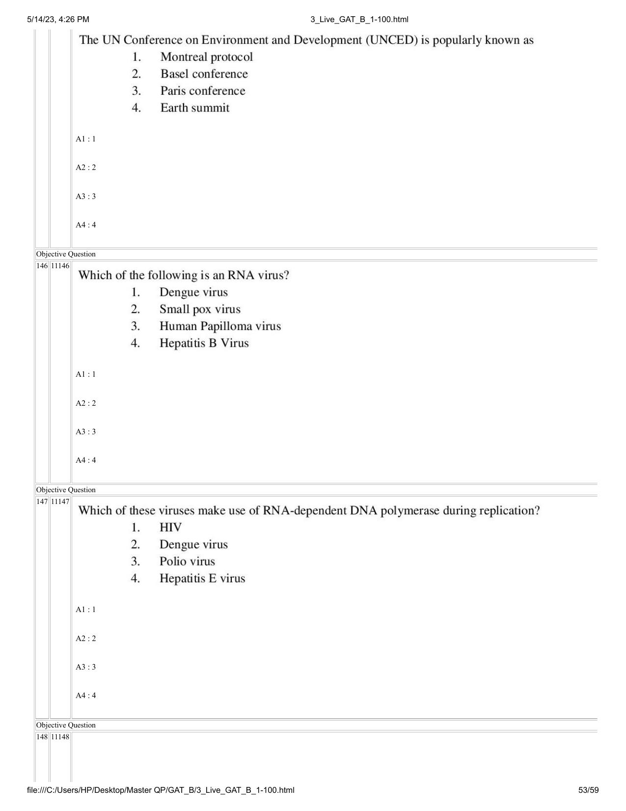 GAT B 2023 Question Paper - Page 53