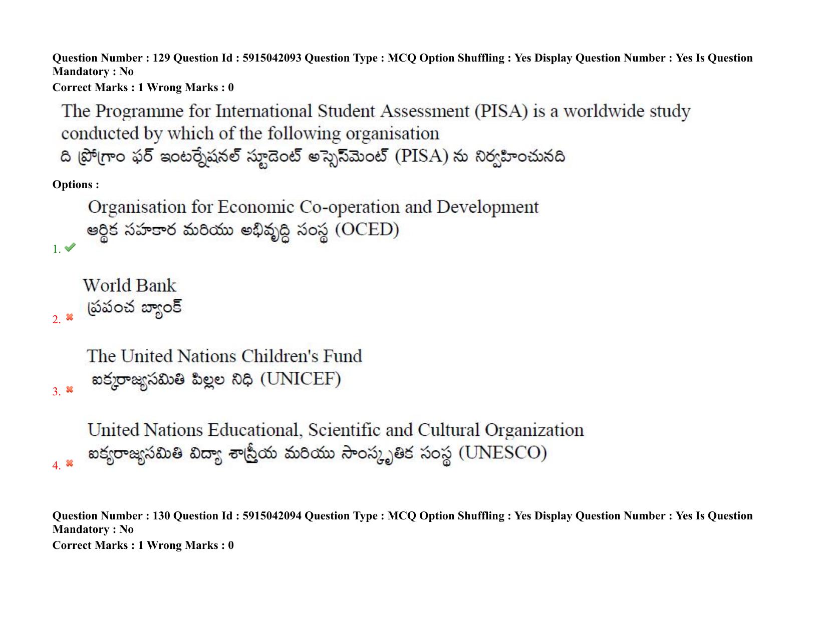 TS EDCET: 24th August 2021 Shift 2 Question Paper & Answer Key - Page 106