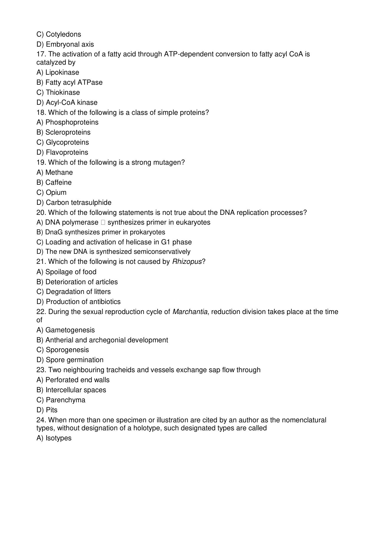 Odisha CPET 2021 BOTANY Question Paper - Page 3