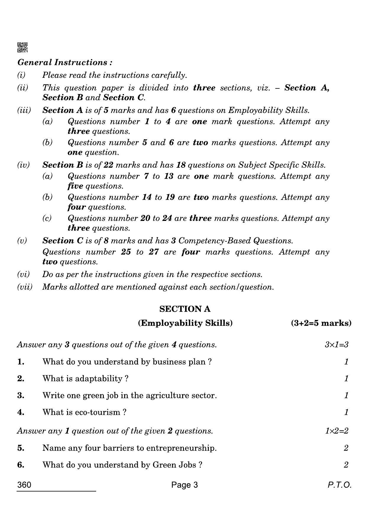CBSE Class 12 360 Library And Information Science 2022 Compartment Question Paper - Page 3