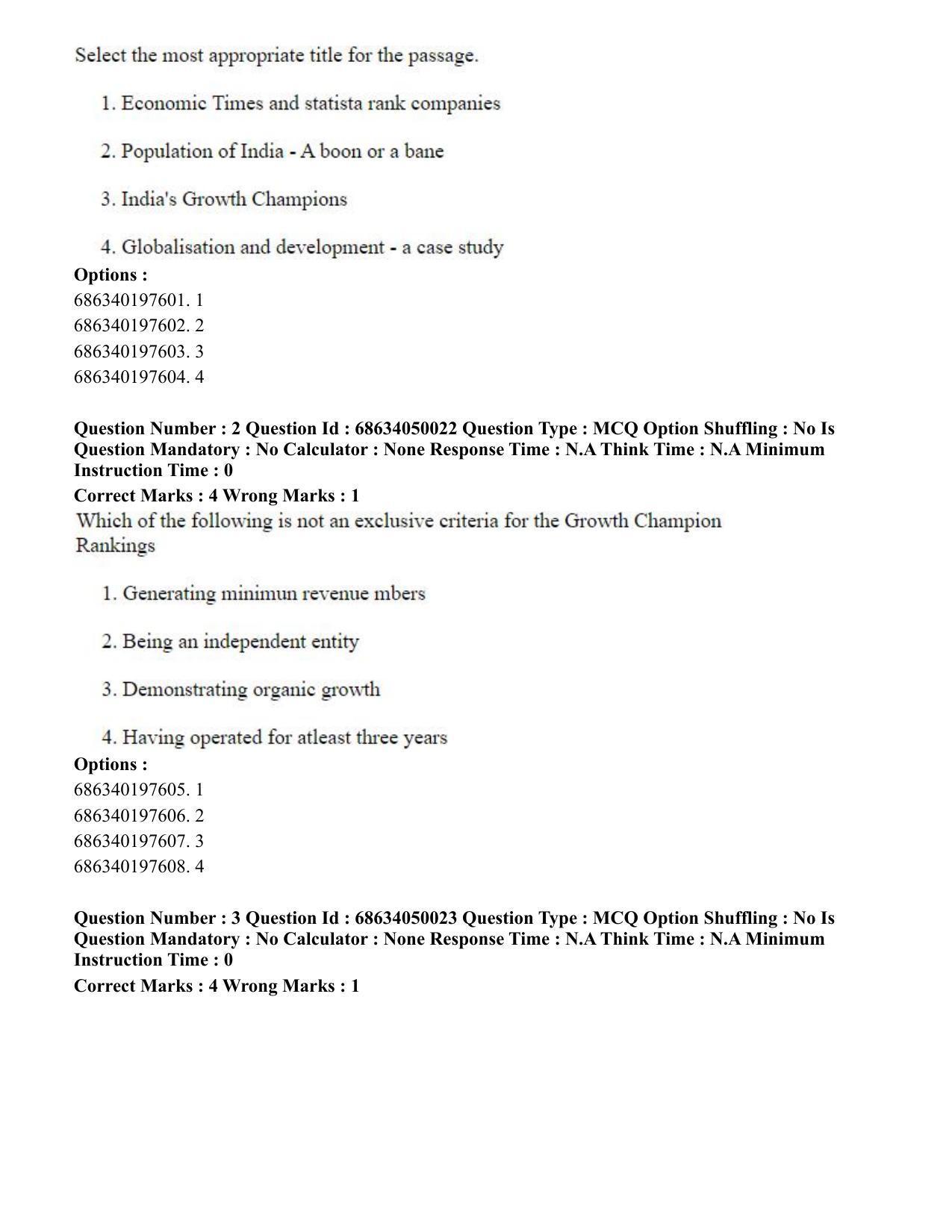 CUET PG 2023: HUQP26 – Rabindra Sangeet (Eng) - Shift 3 (2-07-2023) Question Paper - Page 3