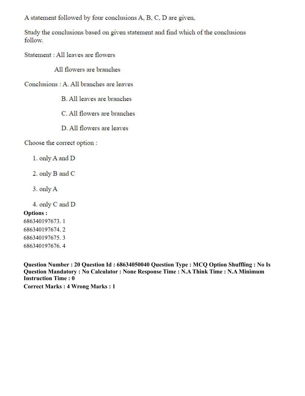 CUET PG 2023: HUQP26 – Rabindra Sangeet (Eng) - Shift 3 (2-07-2023) Question Paper - Page 23