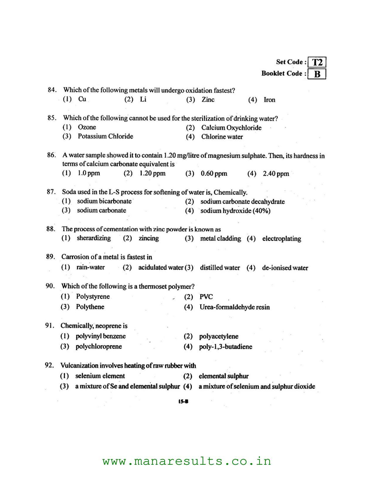 AP ECET 2016 Metallurgical Engineering Old Previous Question Papers - Page 14