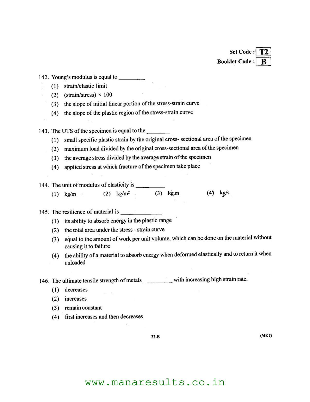 AP ECET 2016 Metallurgical Engineering Old Previous Question Papers - Page 21