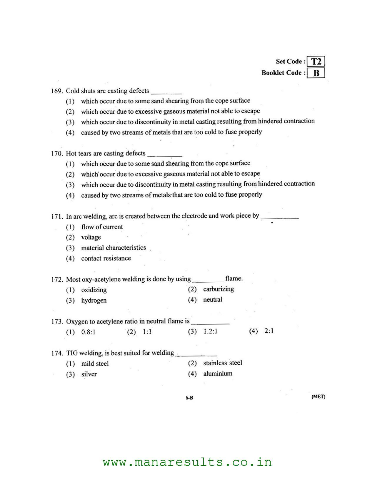 AP ECET 2016 Metallurgical Engineering Old Previous Question Papers - Page 25