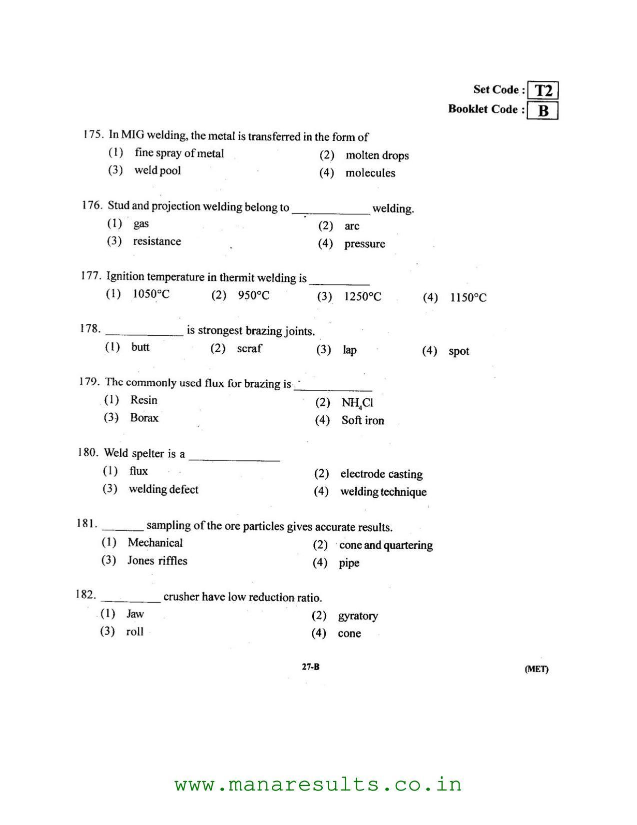 AP ECET 2016 Metallurgical Engineering Old Previous Question Papers - Page 26