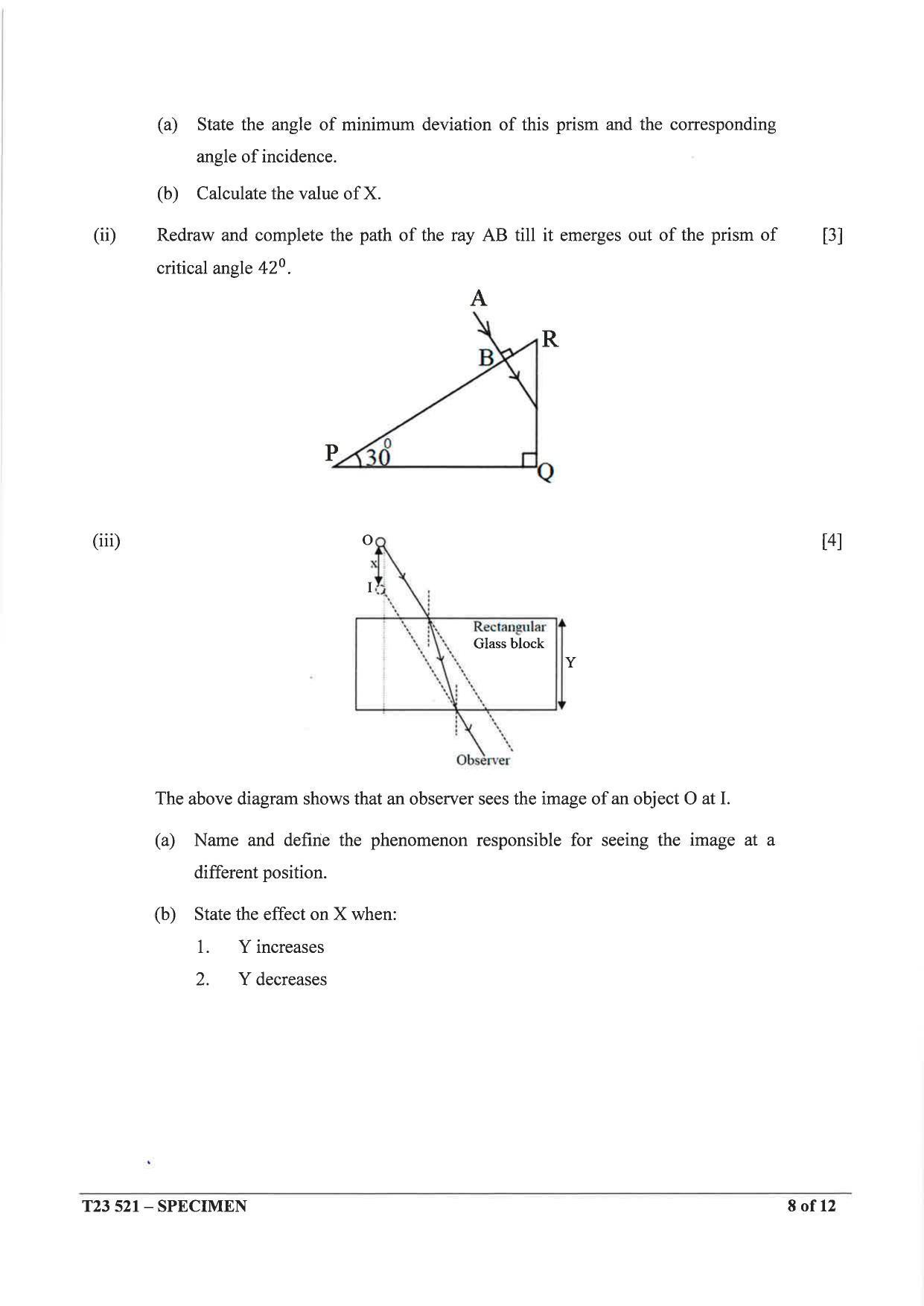 ICSE Class 10 Physics Sample Paper - Page 9