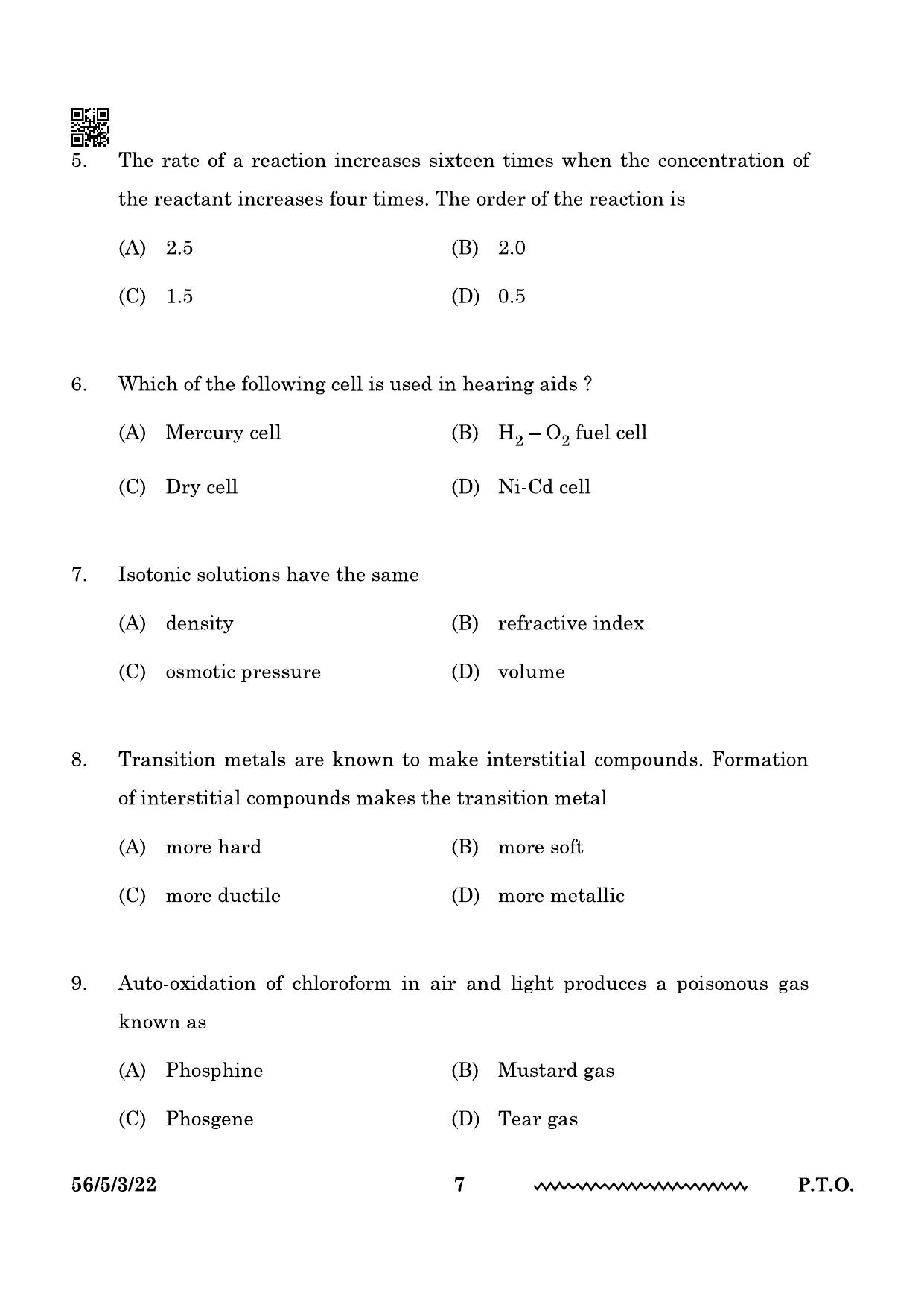CBSE Class 12 56-5-3 Chemistry 2024 Question Paper - Page 7