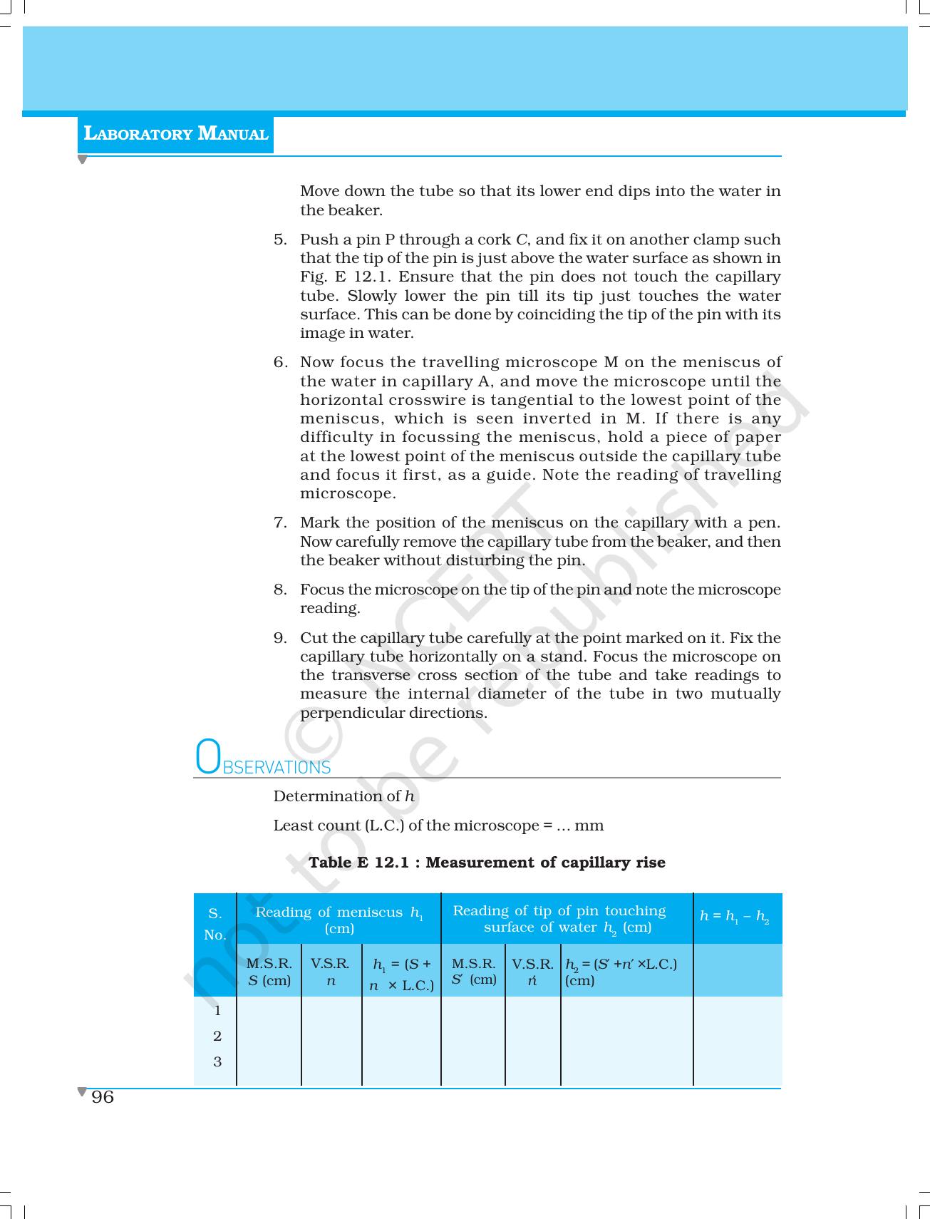 NCERT Laboratory Manuals for Class XI Physics - Experiment (11 to 13) - Page 8