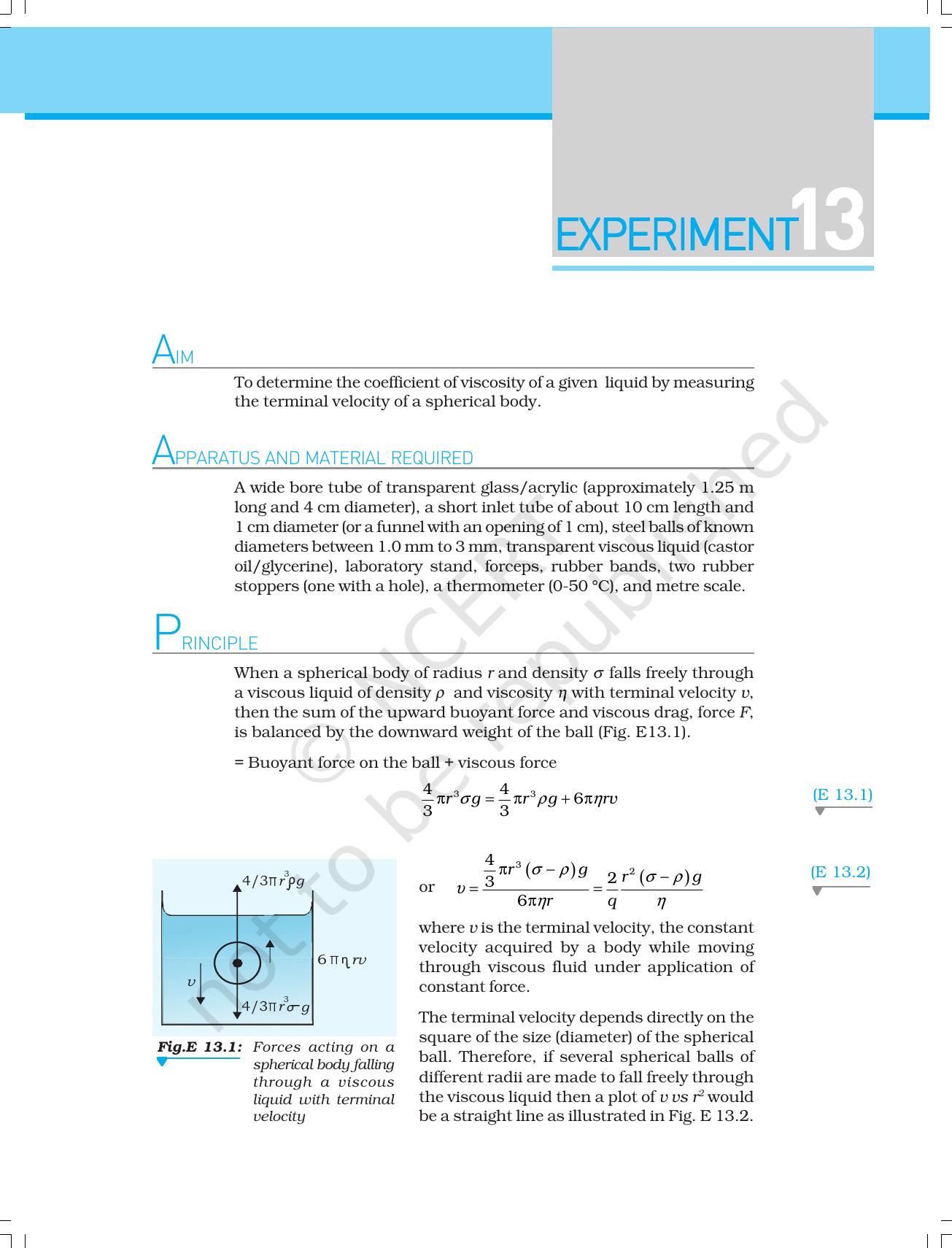 NCERT Laboratory Manuals for Class XI Physics - Experiment (11 to 13) - Page 11