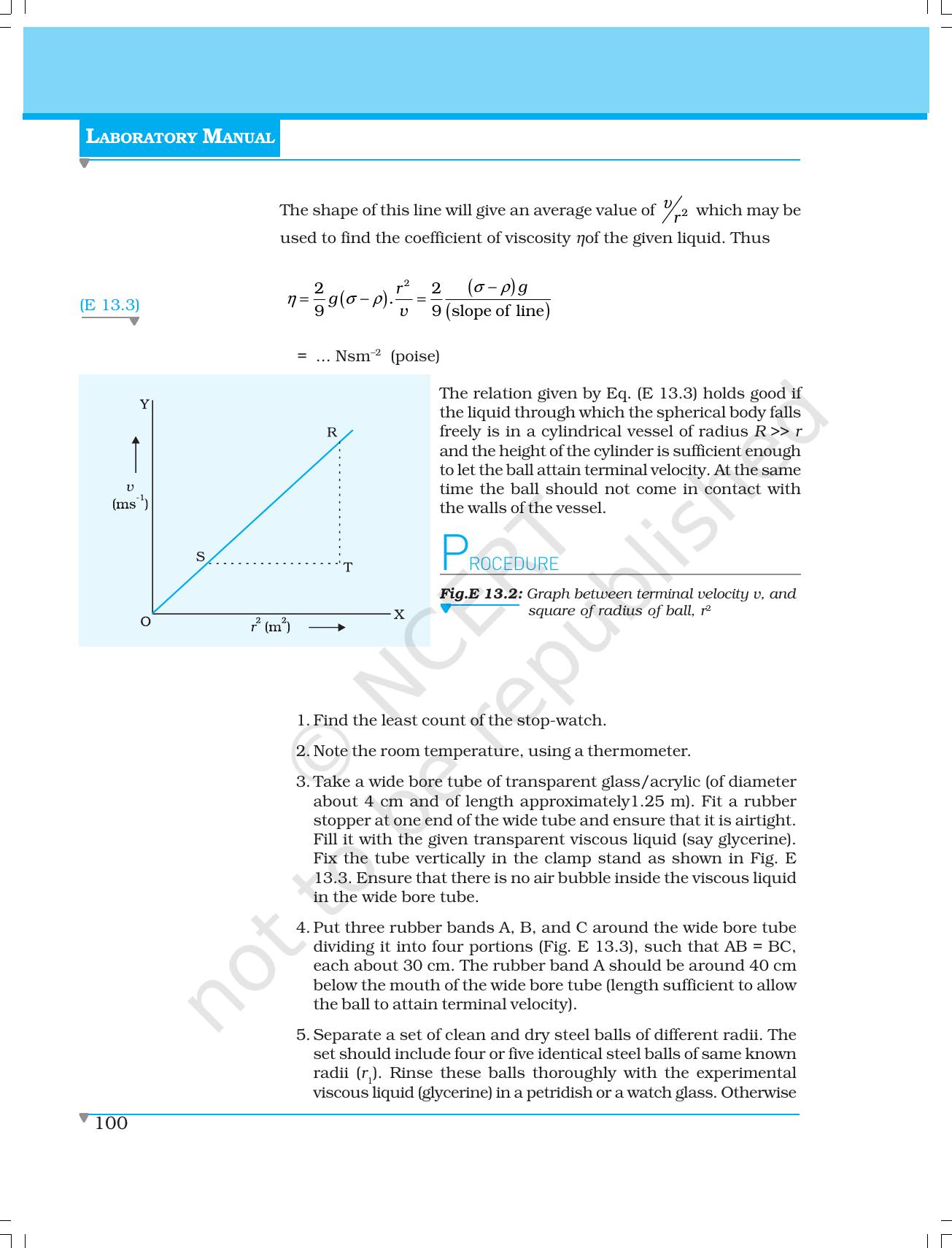 NCERT Laboratory Manuals for Class XI Physics - Experiment (11 to 13) - Page 12