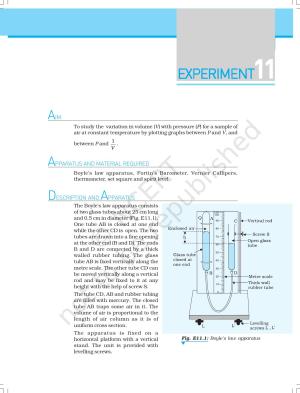 NCERT Laboratory Manuals for Class XI Physics - Experiment (11 to 13)