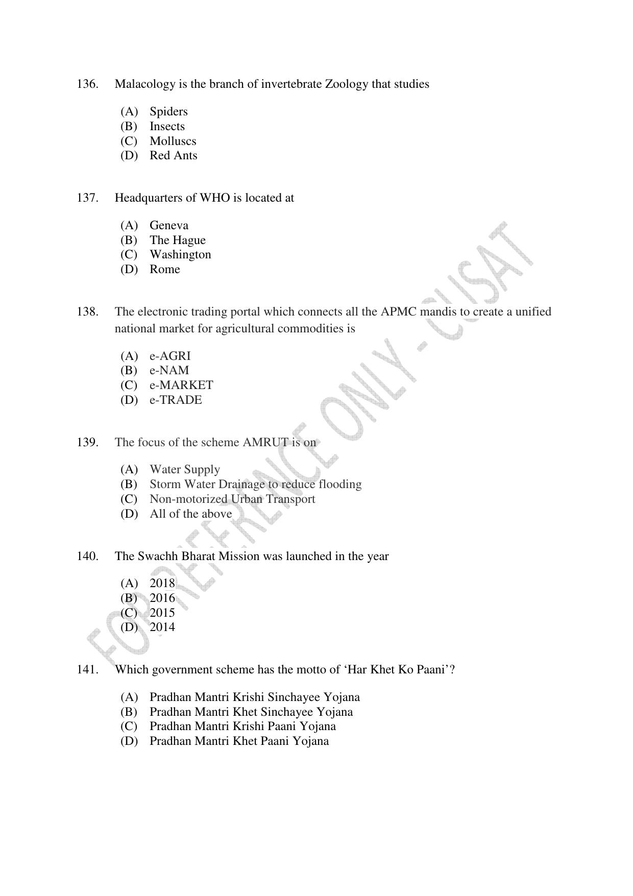 CUSAT CAT 2023 ECONOMICS Question Paper - Page 26