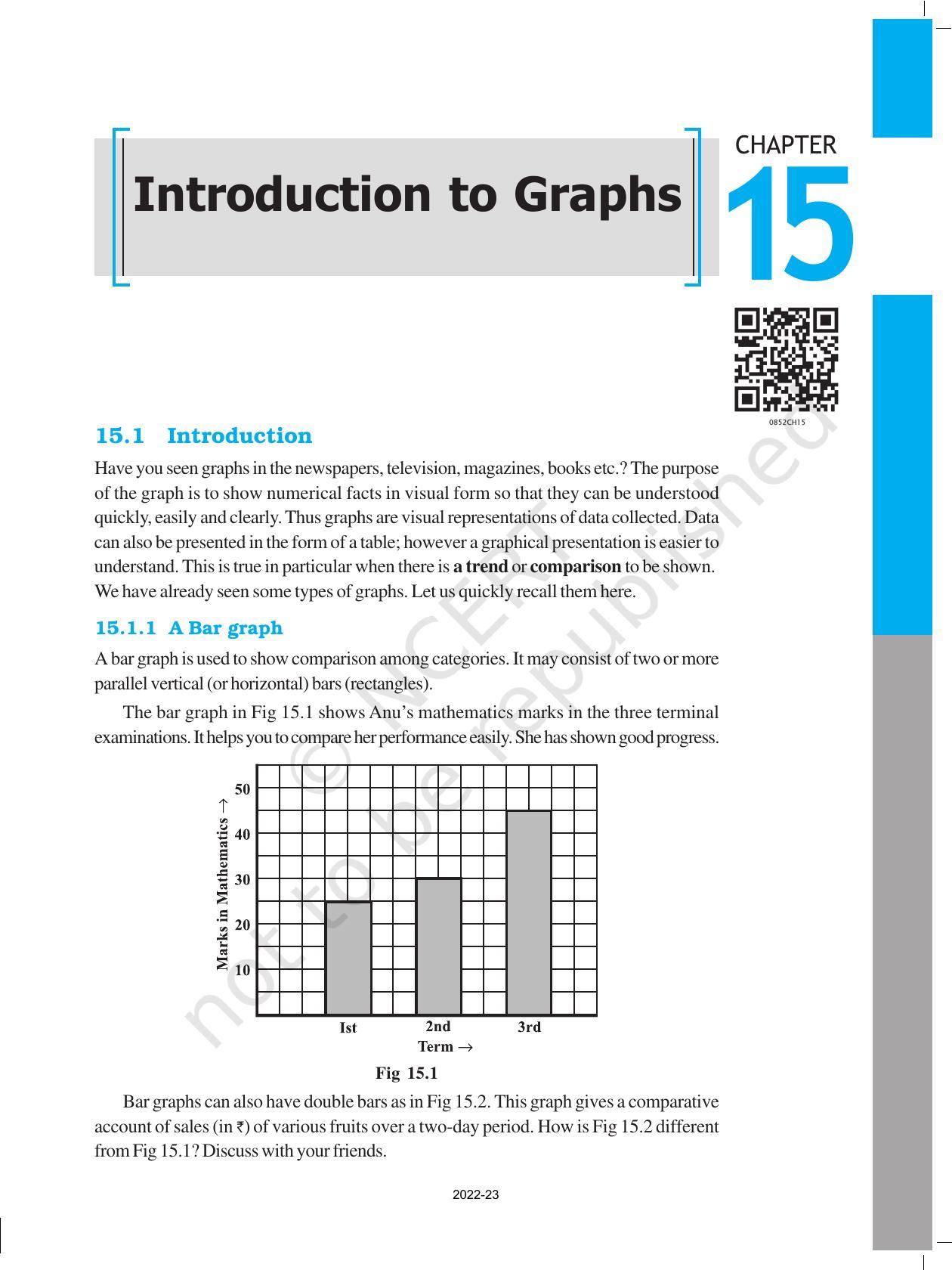 NCERT Book for Class 8 Maths Chapter 15 Introduction to Graphs