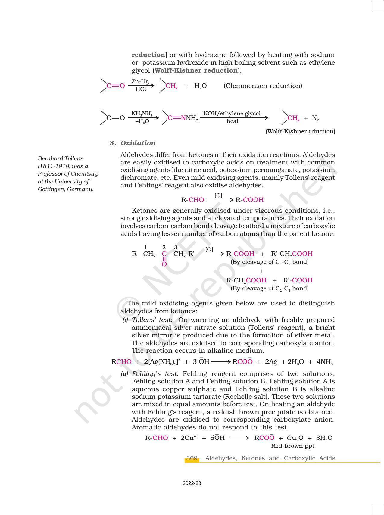 NCERT Book for Class 12 Chemistry Chapter 12 Aldehydes Ketones and Carboxylic Acids - Page 13