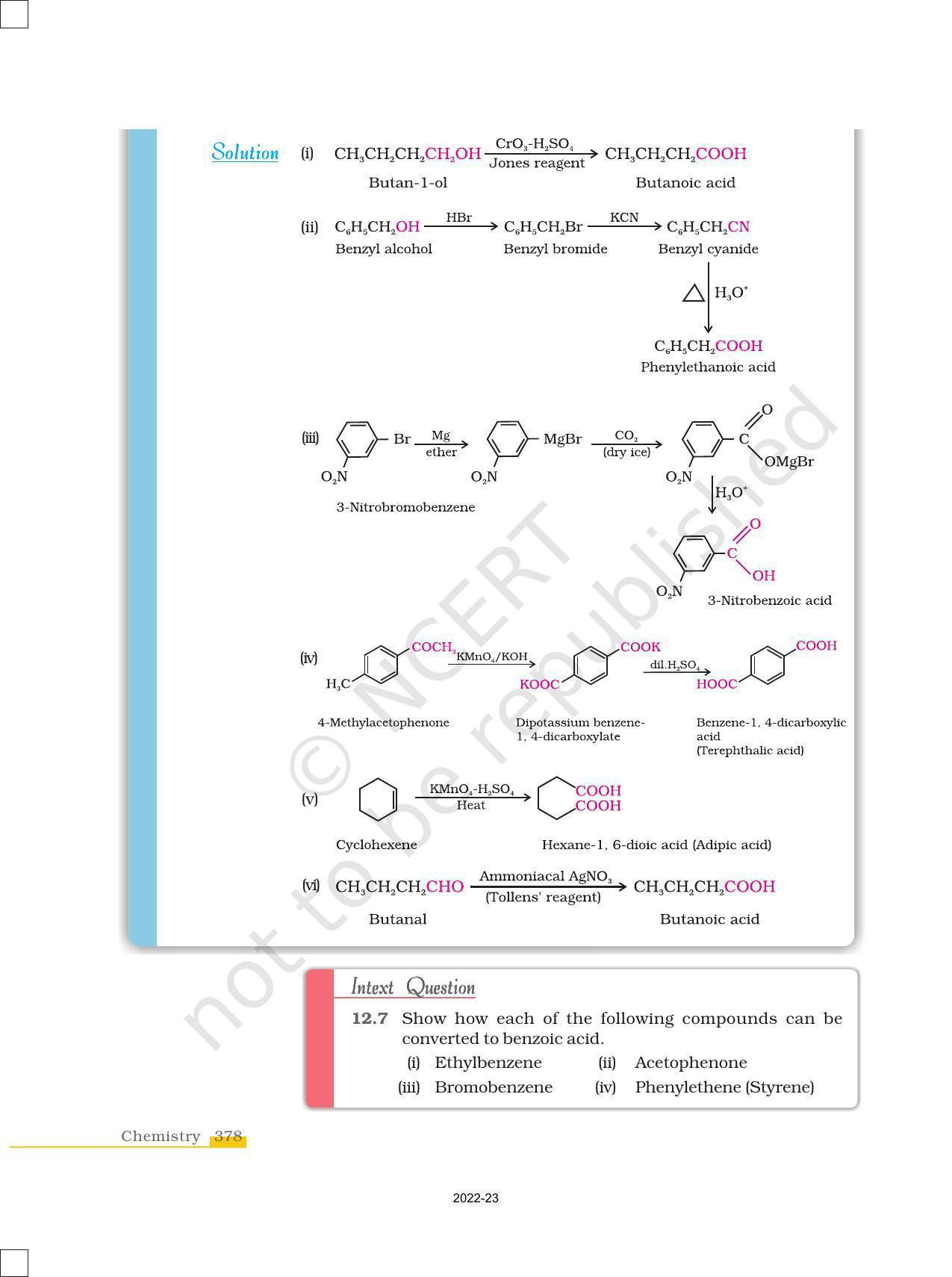 NCERT Book for Class 12 Chemistry Chapter 12 Aldehydes Ketones and Carboxylic Acids - Page 22