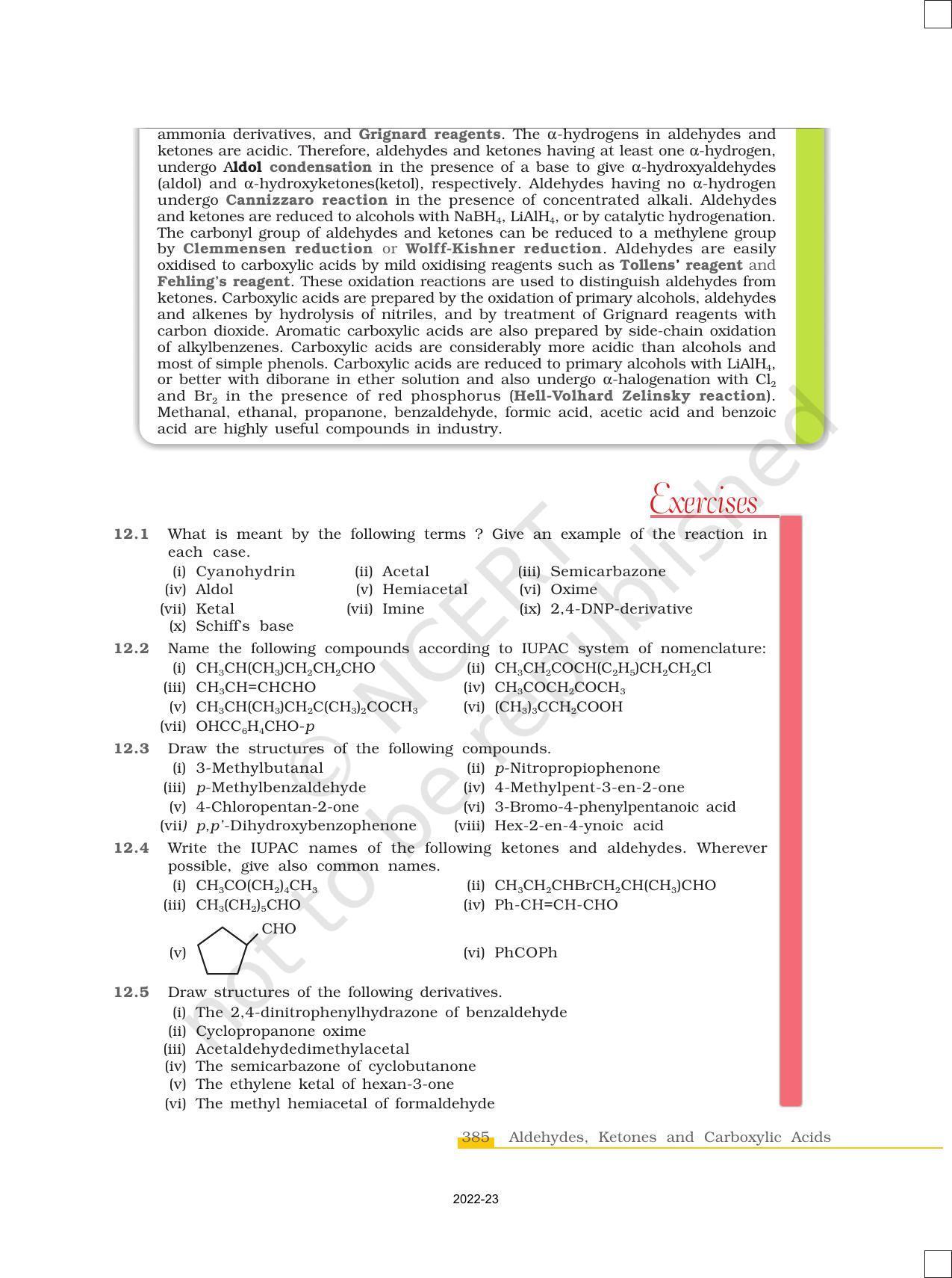 NCERT Book for Class 12 Chemistry Chapter 12 Aldehydes Ketones and Carboxylic Acids - Page 29