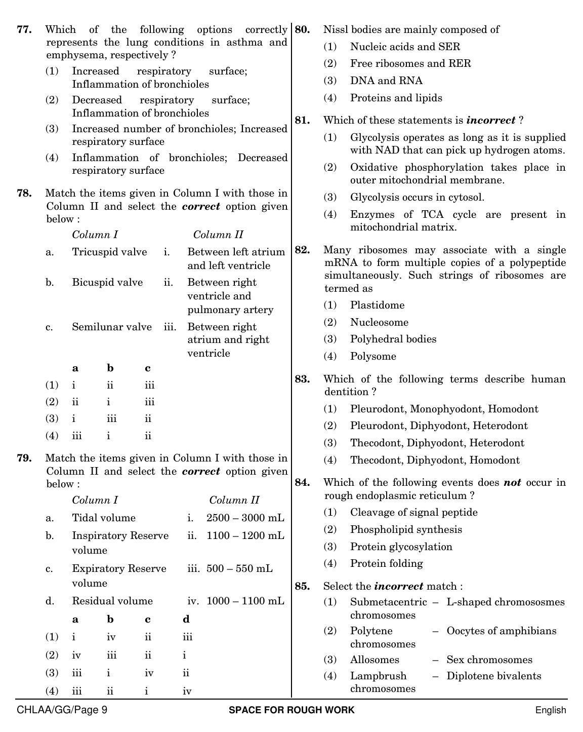 NEET English GG 2019 Question Paper - Page 9