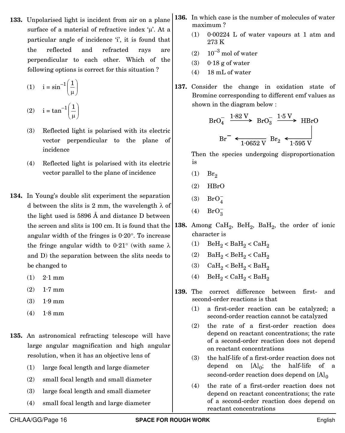 NEET English GG 2019 Question Paper - Page 16