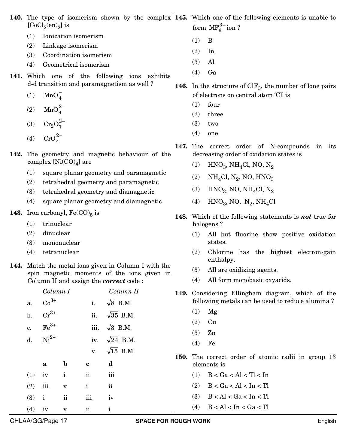 NEET English GG 2019 Question Paper - Page 17