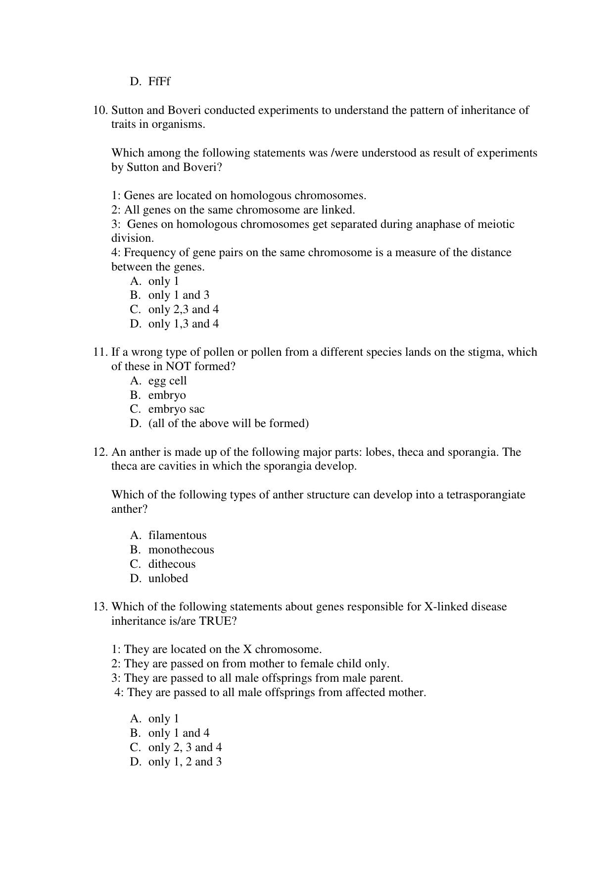 CBSE Class 12 Biology Term 1 Practice Questions 2021-22 - Page 4