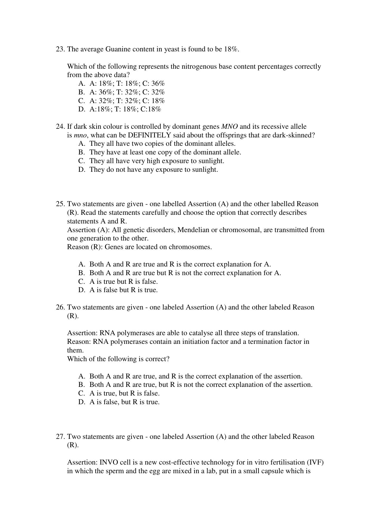 CBSE Class 12 Biology Term 1 Practice Questions 2021-22 - Page 8