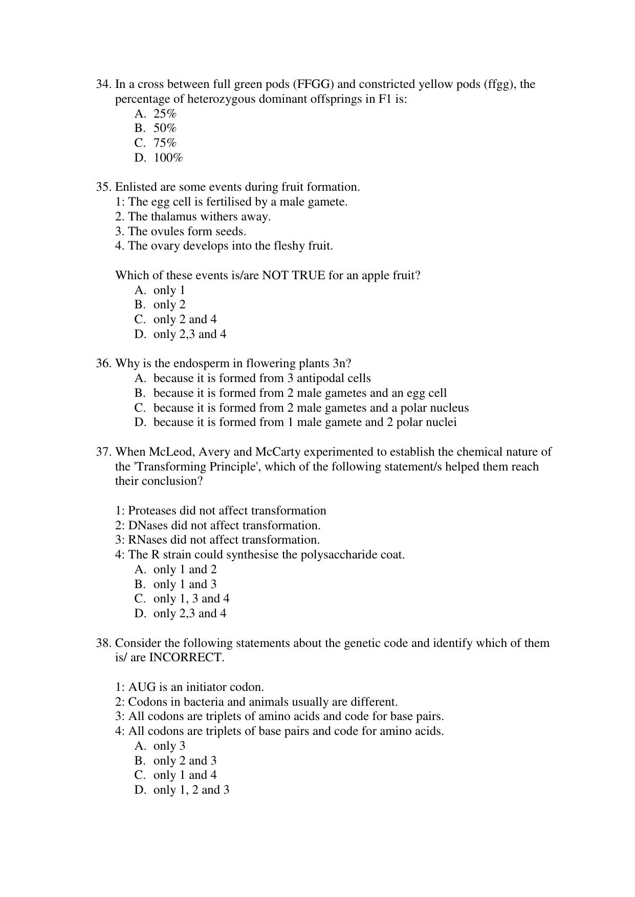 CBSE Class 12 Biology Term 1 Practice Questions 2021-22 - Page 11