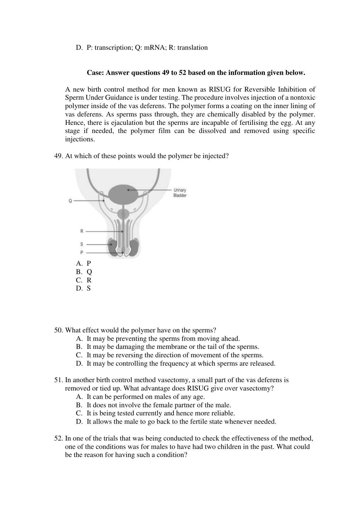 CBSE Class 12 Biology Term 1 Practice Questions 2021-22 - Page 16