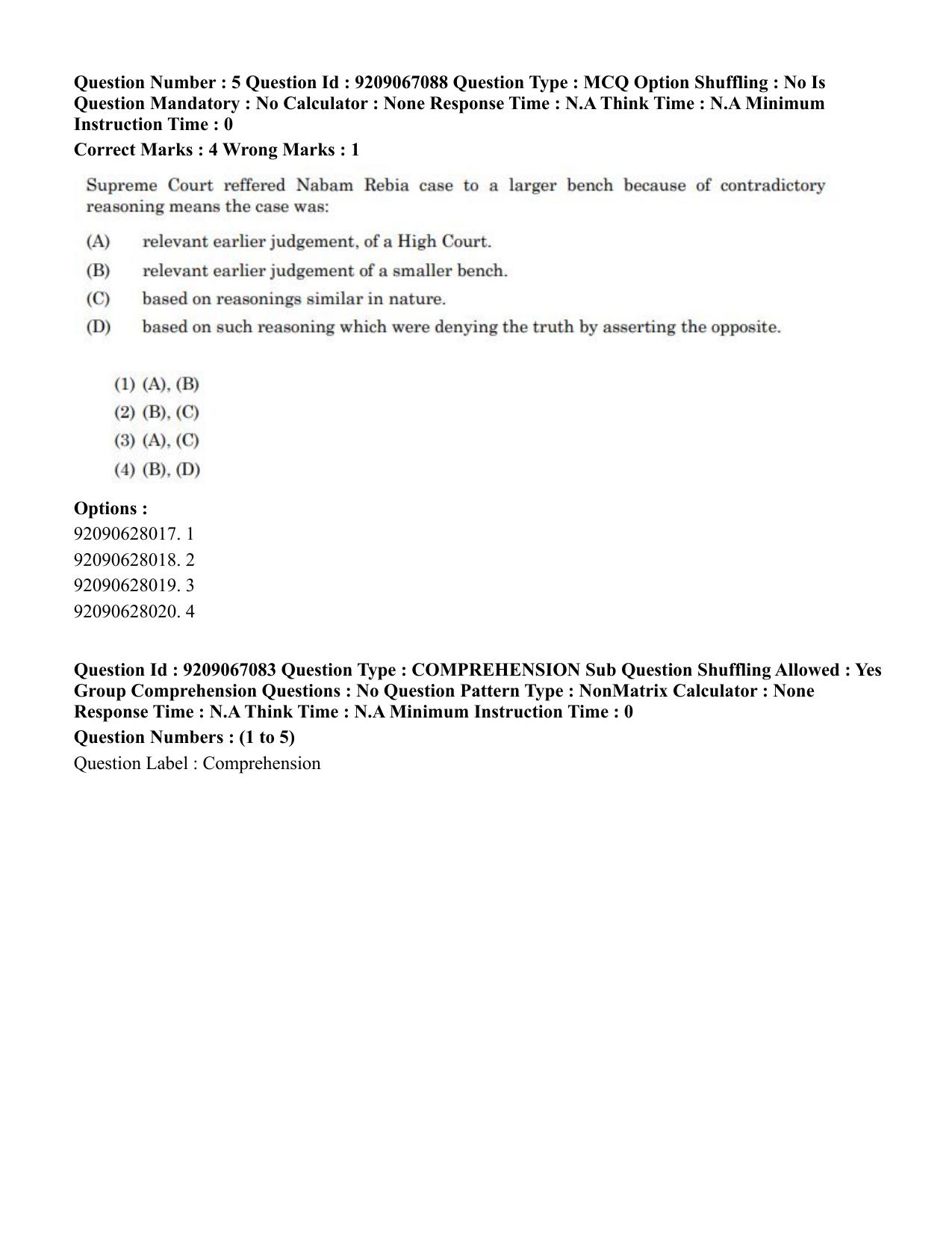 CUET PG 2023: SCQP21 – MPT/Master in Respiratory Theory (MRT) (Eng.)-Shift 1 (08-06-2023) Question Paper - Page 5