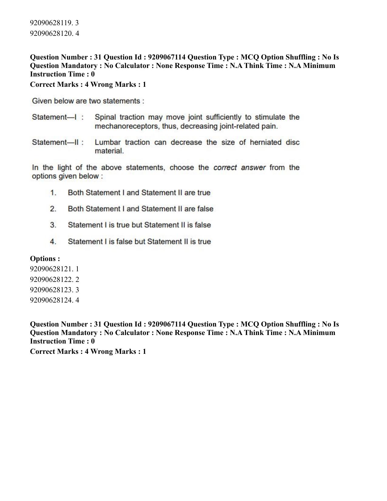 CUET PG 2023: SCQP21 – MPT/Master in Respiratory Theory (MRT) (Eng.)-Shift 1 (08-06-2023) Question Paper - Page 35