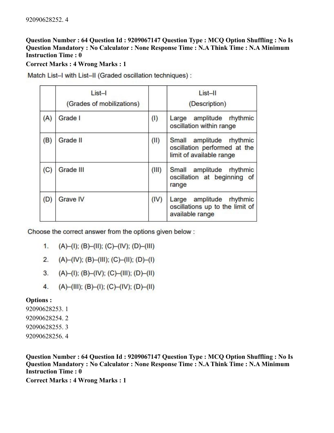 CUET PG 2023: SCQP21 – MPT/Master in Respiratory Theory (MRT) (Eng.)-Shift 1 (08-06-2023) Question Paper - Page 71