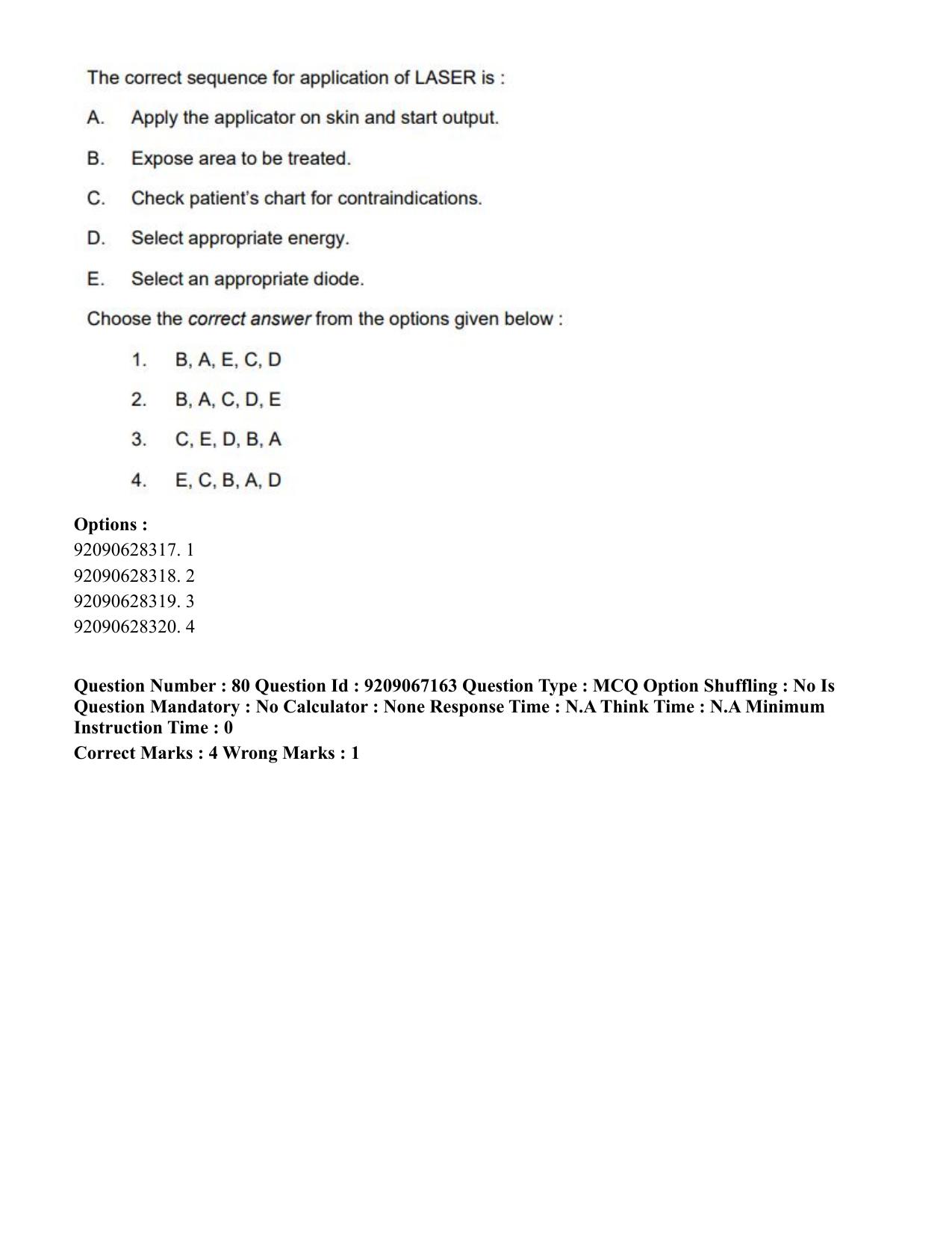 CUET PG 2023: SCQP21 – MPT/Master in Respiratory Theory (MRT) (Eng.)-Shift 1 (08-06-2023) Question Paper - Page 91