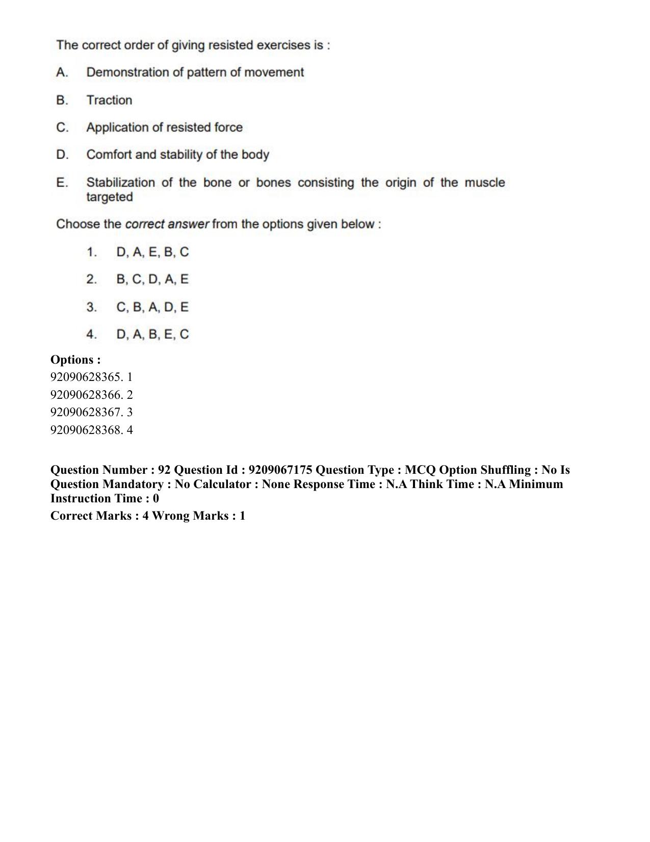 CUET PG 2023: SCQP21 – MPT/Master in Respiratory Theory (MRT) (Eng.)-Shift 1 (08-06-2023) Question Paper - Page 105
