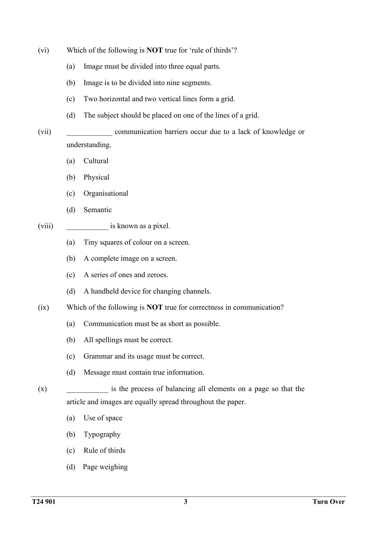 ICSE Class 10 Mass Media & Communication 2024 Question Paper - Page 3