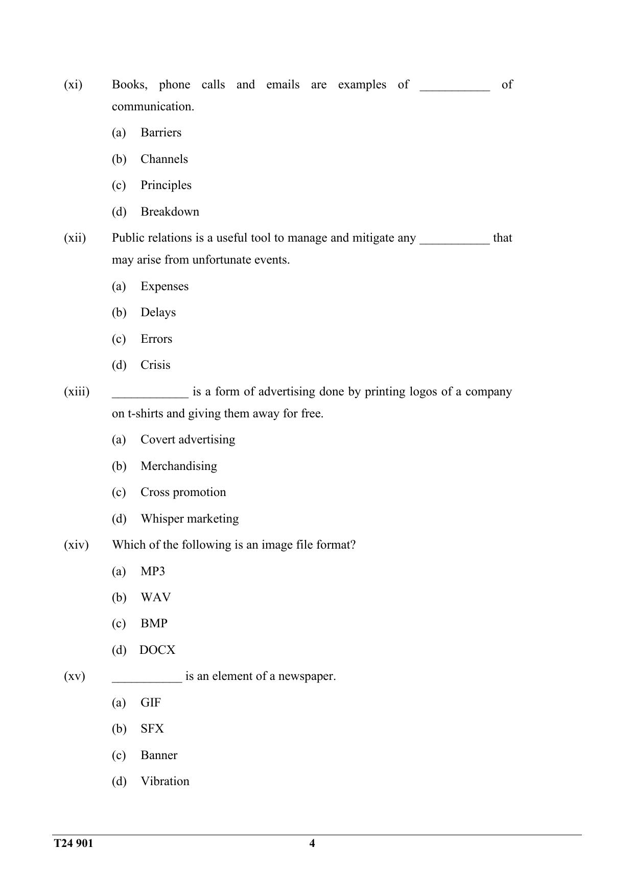 ICSE Class 10 Mass Media & Communication 2024 Question Paper - Page 4