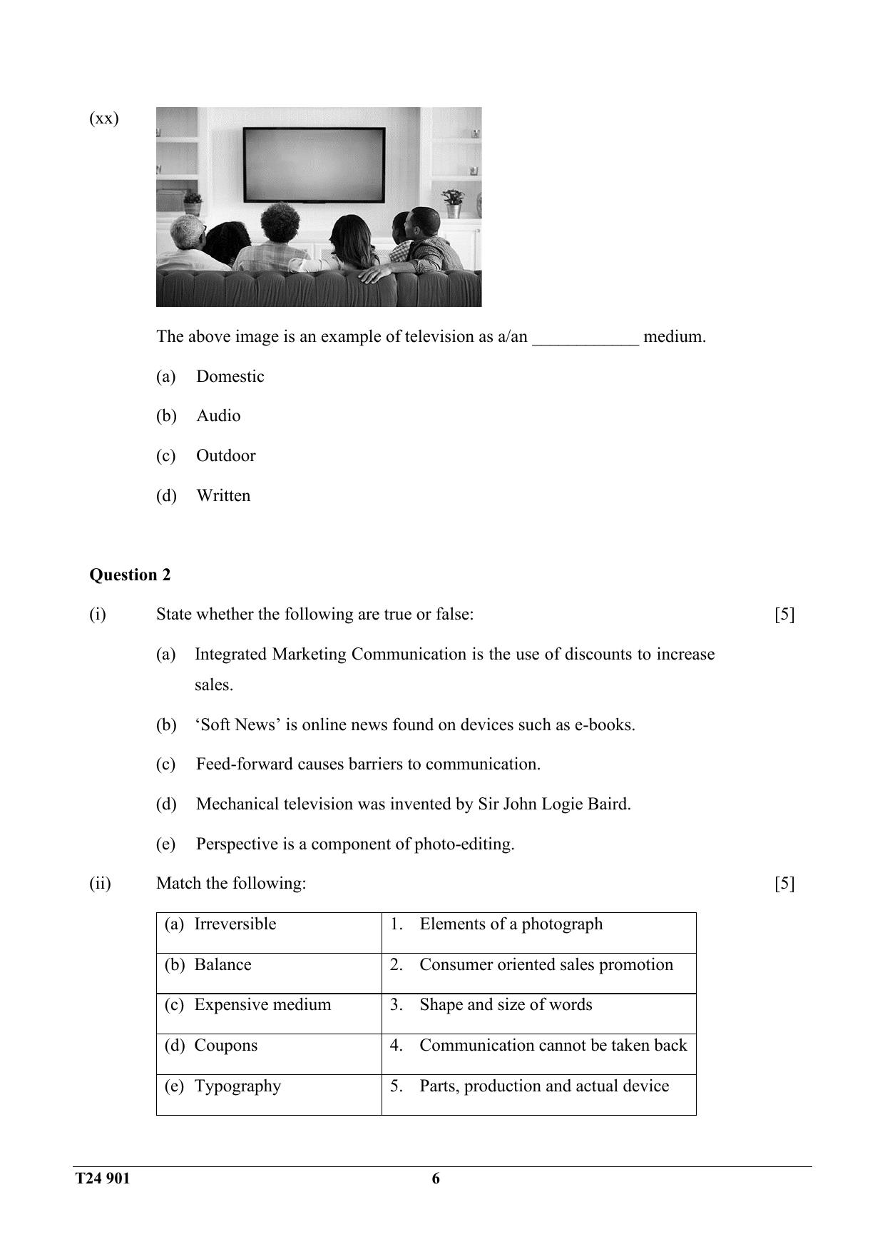 ICSE Class 10 Mass Media & Communication 2024 Question Paper - Page 6