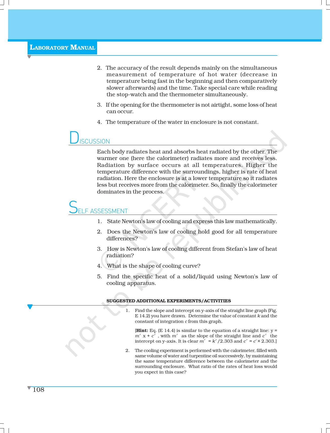 NCERT Laboratory Manuals for Class XI Physics - Experiment (14 to 17) - Page 5