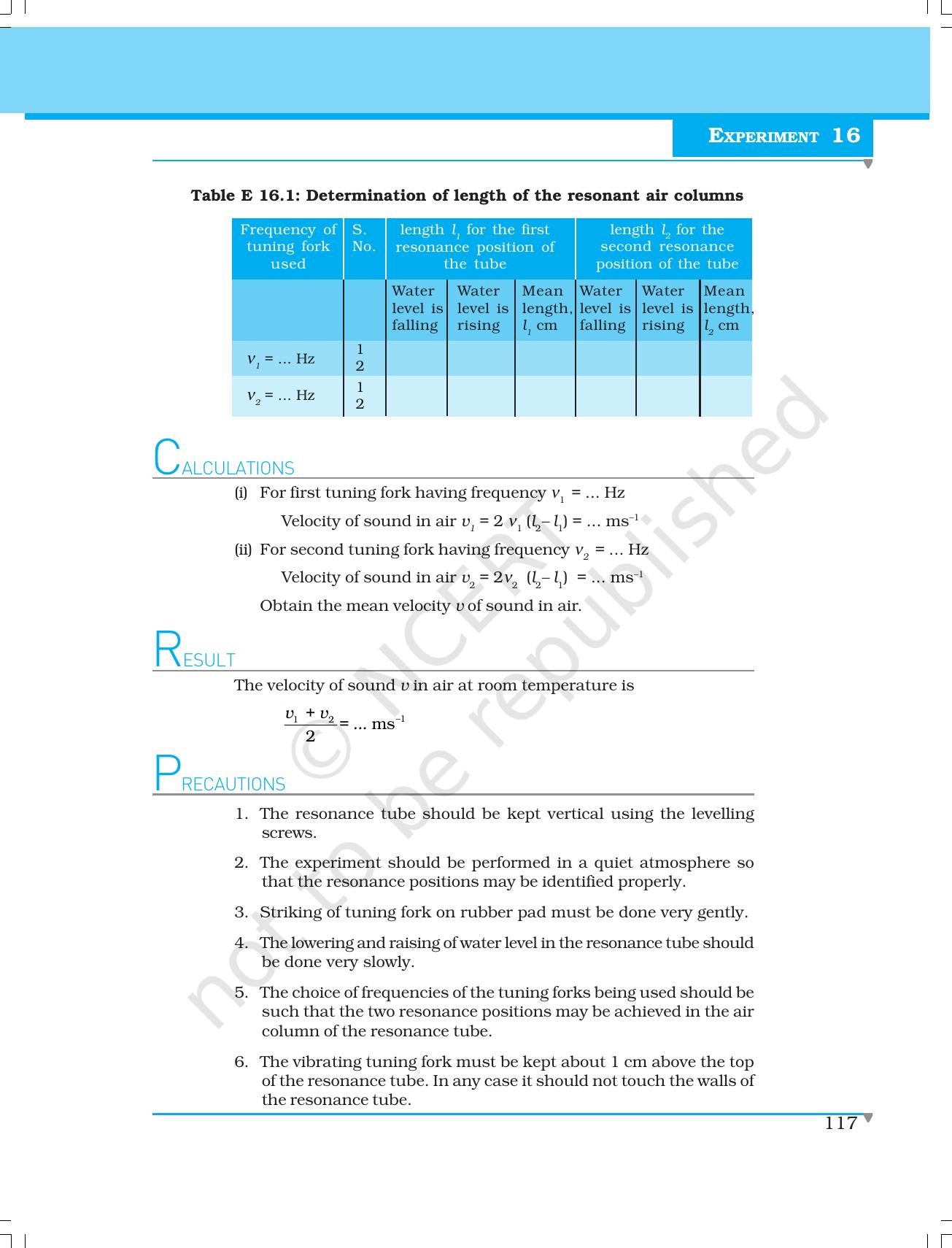 NCERT Laboratory Manuals for Class XI Physics - Experiment (14 to 17) - Page 14