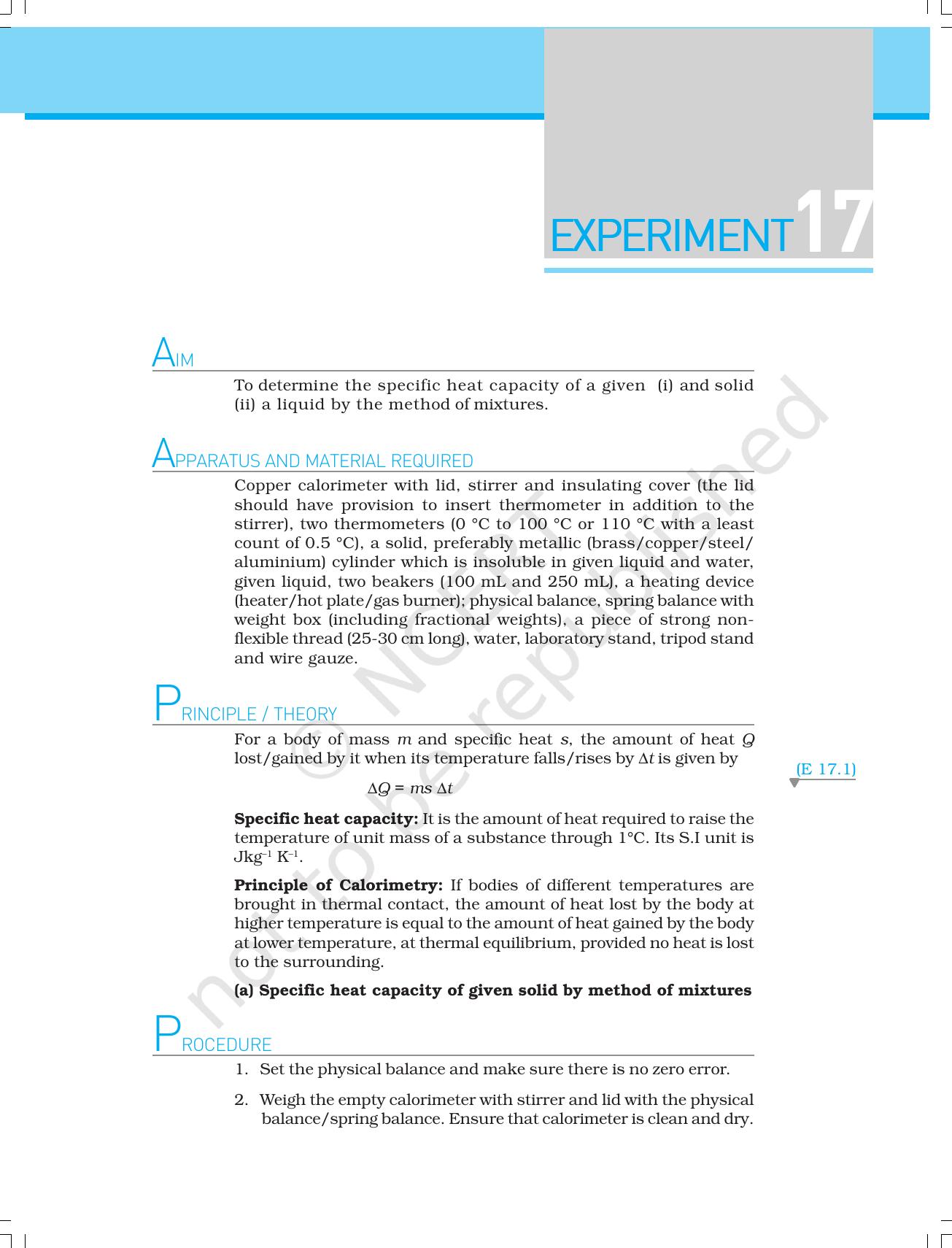 NCERT Laboratory Manuals for Class XI Physics - Experiment (14 to 17) - Page 16