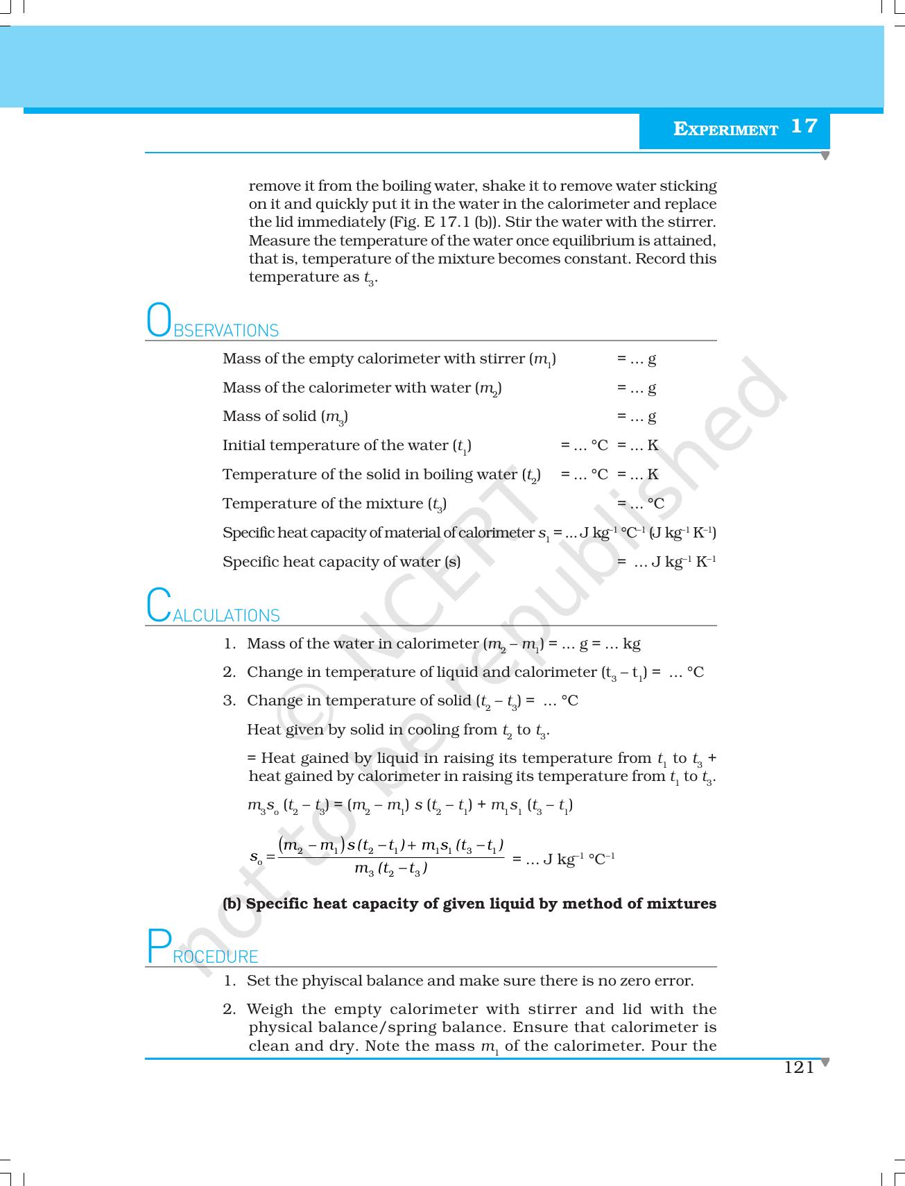 NCERT Laboratory Manuals for Class XI Physics - Experiment (14 to 17) - Page 18