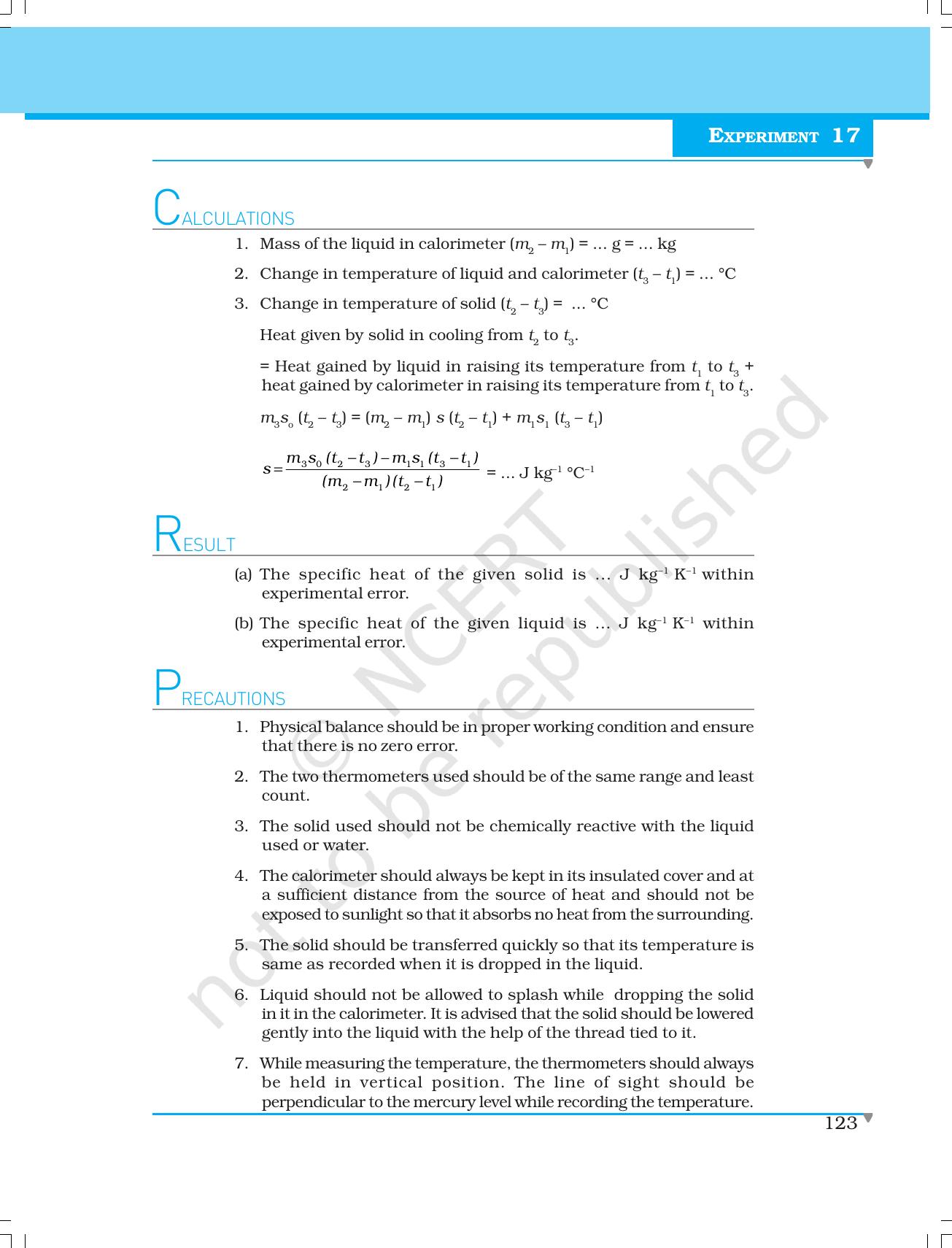 NCERT Laboratory Manuals for Class XI Physics - Experiment (14 to 17) - Page 20
